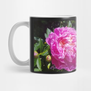 Live Laugh Love-beautiful pink peony Mug